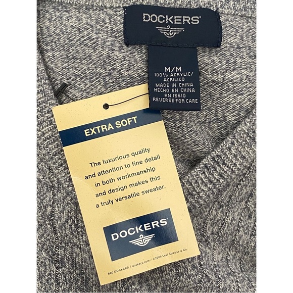 NWT Dockers Academia Preppy Sweater Vest, size Medium - Picture 5 of 5